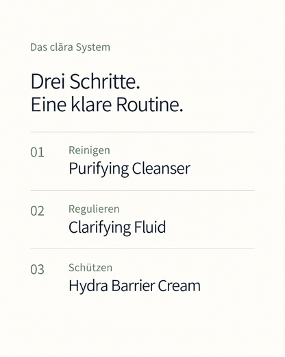 clāra Pflegeroutine in 3 Schritten